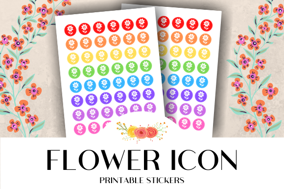 Download Flower Icon Printable Stickers - Printable stickers Collection