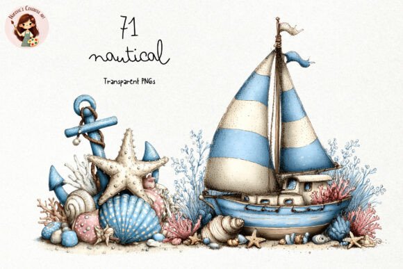 Download Watercolor Nautical PNG Clipart Set - Nautical Collection