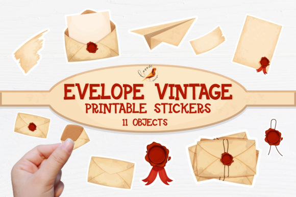 Download Envelope Vintage Printable Stickers - Printable stickers Collection