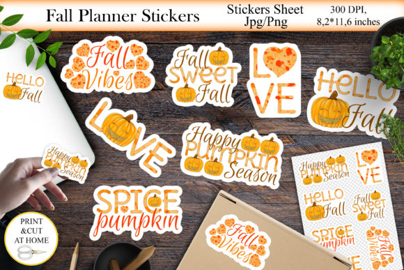 Download Fall Planner Printable Stickers Bundle - Printable stickers Collection
